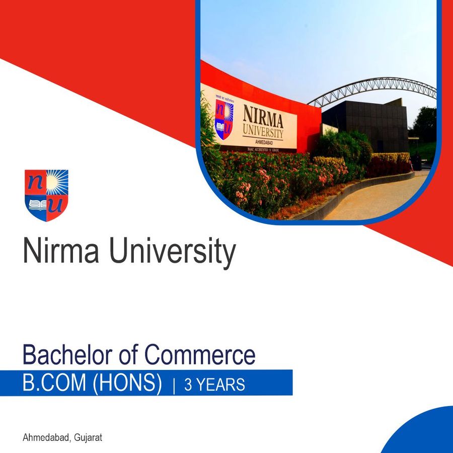 B.Com at Nirma University, Ahmedabad